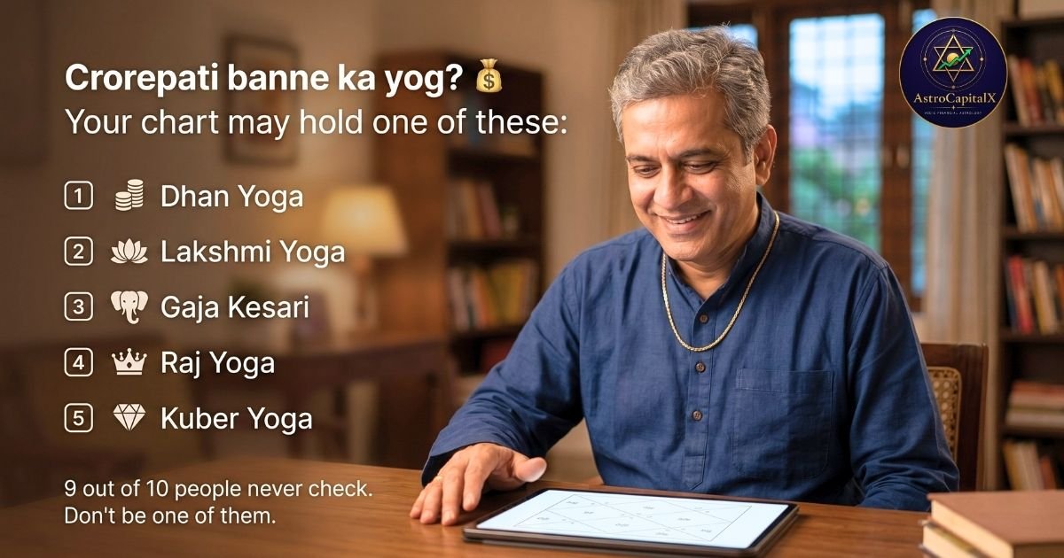 5 Powerful Wealth Yogas in Your Kundli: Dhana Yoga, Lakshmi Yoga, Gaja Kesari & More