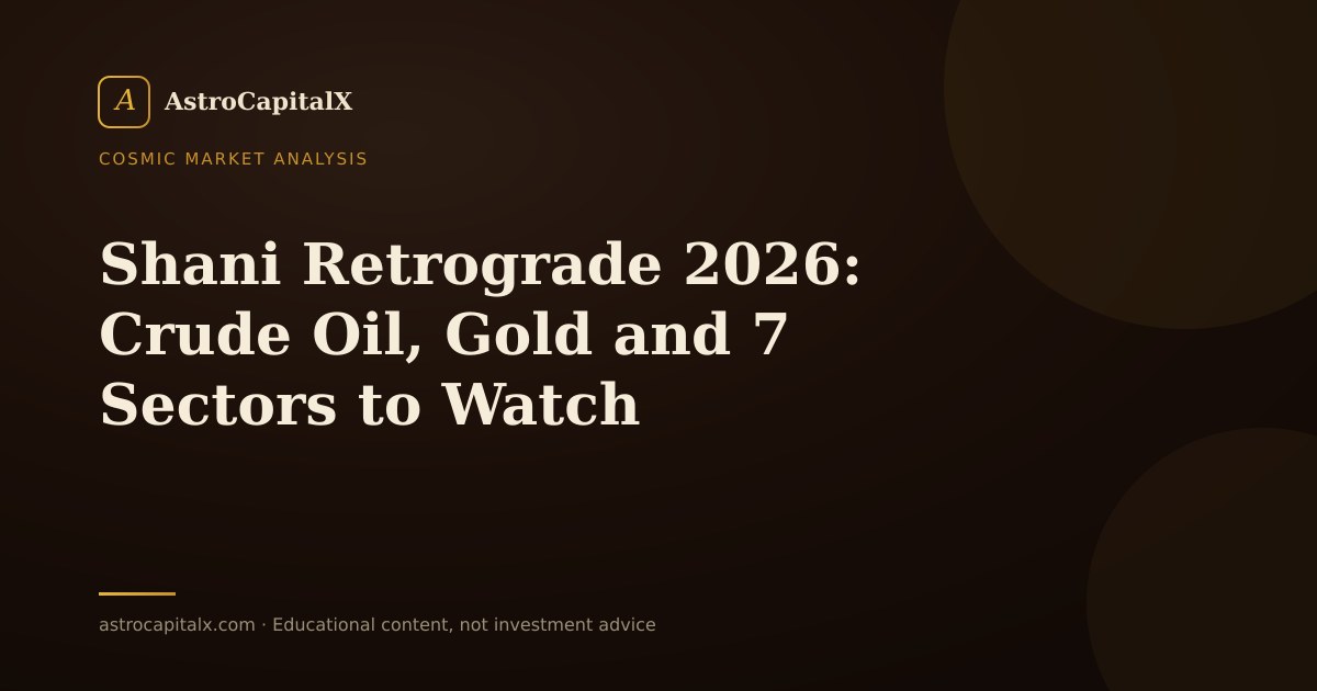 Shani Retrograde 2026: Crude Oil, Gold and 7 Sectors to Watch
