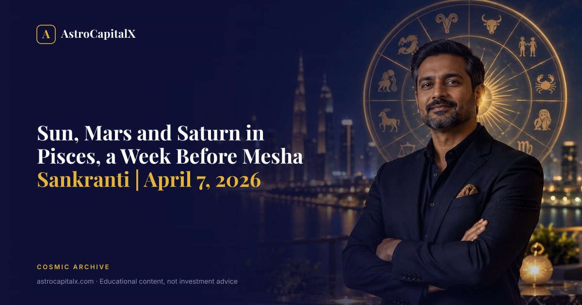 Sun, Mars and Saturn in Pisces, a Week Before Mesha Sankranti | April 7, 2026