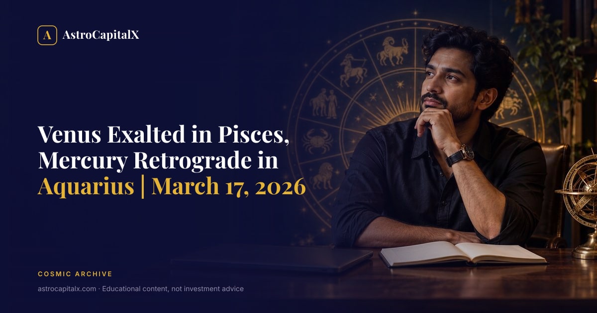 Venus Exalted in Pisces, Mercury Retrograde in Aquarius | March 17, 2026